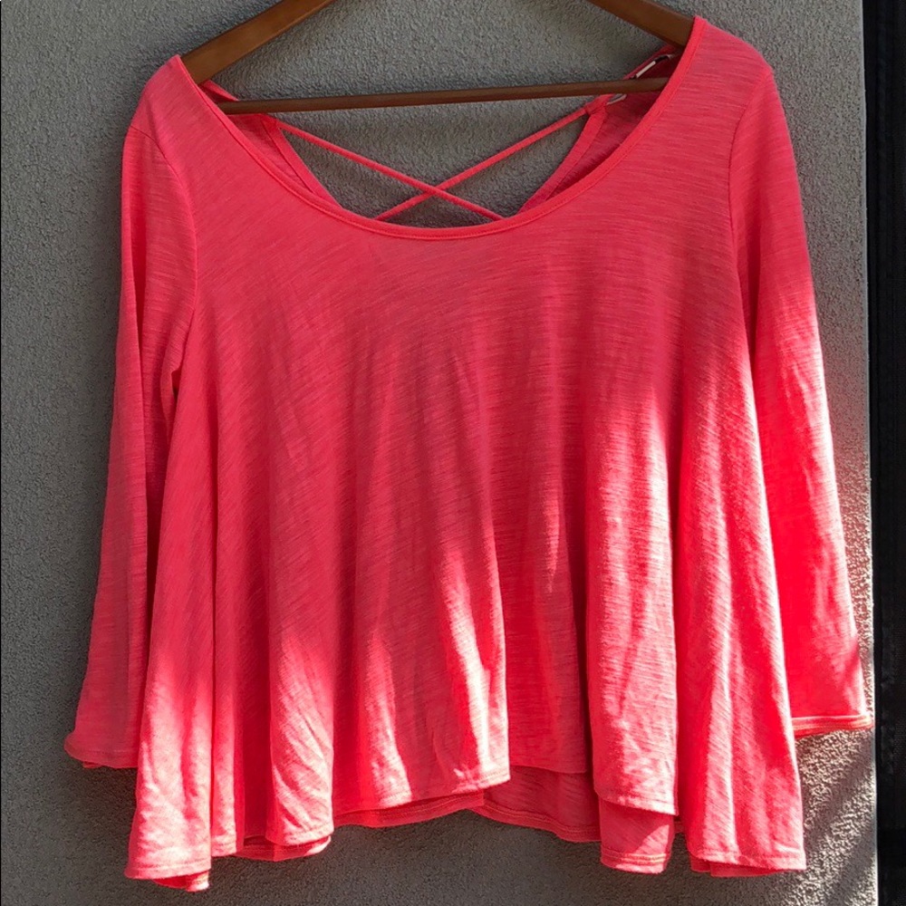 American Eagle Caged Back Shirt